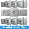 LIVOLO Touch Glas Lichtschalter Steckdosen Taster Dimmer Satdose Wechselschalter