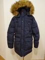 Indigo Indicode Mantel Jacke Parka Kurzmantel dunkelblau Gr. M Herren Original