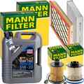 MANN INSPEKTIONSPAKET+5L LIQUI MOLY 5W-30 ÖL passend für OPEL ASTRA J 2.0 CDTI