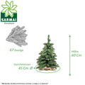 Mini Weihnachtsbaum Tanne Christbaum TIMMY PVC Deko Jutefuß H 45 60 90 120cm