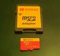 Karte KODAK micro SD 64GB microSDXC UHS-1 U3 V30 A1 Memory Card mit Adapter 