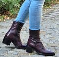 Mjus Stiefelette L39205 Purple Lila Damen Echtleder Reißverschluss