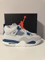 Air Jordan 4 Retro Off White/Military Blue Gr. 43 US9.5 Sneaker Neu in OVP