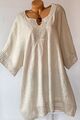 ITALY Leinen Tunika,LongShirt,Bluse,Shirt,Spitze,Oversize,große Gr.48,50,52,NEU