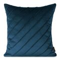 Kopfkissenbezug Kissenhülle Kissenbezug 45x45 cm gestreift navy blau Dekoration