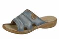 Rieker Damen Pantolette Regina Blau Schuhe Leder 60876-12