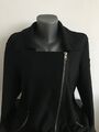 BASEFIELD Wolle-Viskosemischung Jacke Stretch - Gr XL - Schwarz - Kragen Zipper