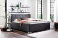 Wasserbett Dual Komplettbett inkl. Polsterbett Chicago anthrazit Boxspringoptik