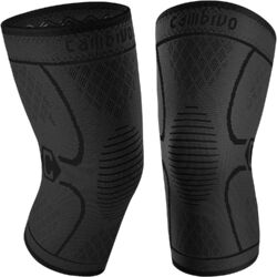 2 Stück Kniebandage Damen und Herren Knieschoner Kniestützer Gr. S-XL Schwarz