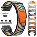 Nylon Ersatz Armband für Garmin Fenix 3 HR 5 5X Plus 6 6X Pro 7 7X 8 E Quick Fit