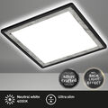 LED Panel Deckenlampe Deckenleuchte Backlight ultraflach 18W schwarz Briloner