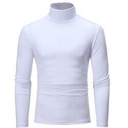 Herren Thermoshirts Thermo Unterhemd Rollkragen Pullover Shirt Top Thermohemd