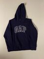 GAP Damen Pullover Gr. M Hoodie Casual blau basic sportlich Kapuze 1B521