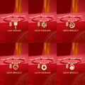 Lucky Zodiac Dragon Bracelet For Friend Red Rope Wealth Bracelets Jewelry Gift