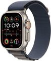 Apple Watch Ultra 2 49 mm Titangehäuse natur am Alpine Loop Large blau [Wi-Fi +