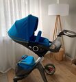 STOKKE XPLORY Kinderwagen Limited Urban / Blaue + GESTELL MODELL (V4) TOP