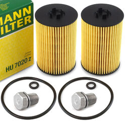 2x MANN FILTER Ölfilter mit Ölablassschrauben für AUDI A3 A4 SEAT Leon VW Golf