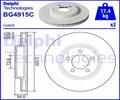 DELPHI 2x Bremsscheibe vorne Ø320 mm belüftet für Chrysler 300 C Touring LX 3.0