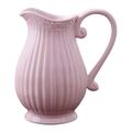 Pastel Krug  Keramik Kanne Karaffe Blumenvase Vase Milchkrug rosa weiß grau