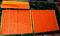 Tisch-Läufer 117x44cm-gerippt,doppelseitig orange-gelb waschbar + 2 Platzsets