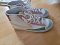 NIKE Air Jordan 1 Mid Sneakers Schuhe Weiss Rosa Lila Pastell Damen Gr 39 Selten