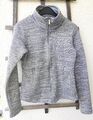 warme Strickjacke mit Fleecefutter, hoher Stehkragen, grau meliert, Gr. M, Bench