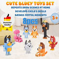 8x Bluey/Friends Modell Puppen Bluey Kinder Spielzeug Action Figur Sammlerstück