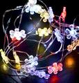 Lichterkette Micro Blume 10-LED Batterie 1m bunt Party Hochzeit Deko