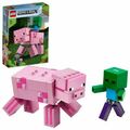 LEGO 21157 Minecraft BigFig Schwein mit Baby Zombie Neu Versiegelt Set