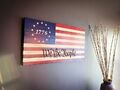 Neu Blau & Rot Stilvolles Designer We The People Flagge Betsy Ross Solid aus