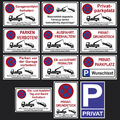 * Parkplatz Schilder Parkverbot Hinweis Schild Parkverbotsschild Parken verboten