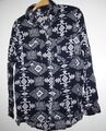 Damen H & M Boho Bluse Hemd Tunika Dunkel blau gr. 36