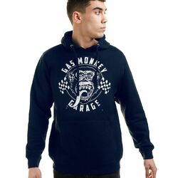 Official Gas Monkey Garage Herren Flag Hoodie Navy S - XXL