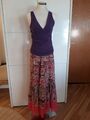 PUBLIC Volant Hippie Boho Rock  geblümt lila pink Paisley Gr 38 M HALLHUBER Top 