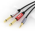 AUX Kabel 3.5mm Klinke zu 2*6.3mm Klinke - Klinkenkabel Audiokabel Audio Stecker