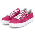 Rieker Damen Low Sneaker Pink Leder-Synthetik-Mix