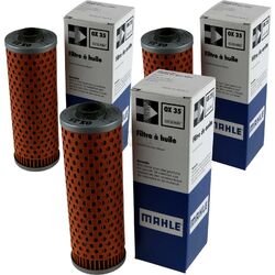 3x MAHLE / KNECHT Ölfilter OX 35 Oil Filter