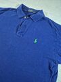 POLO by Ralph Lauren Herren Kurzarm Poloshirt Gr. S Blau Polo-Shirt