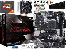 Aufrüstkit PC Bundle AMD Ryzen 7 5800X bis 64GB DDR4 mit ASRock B450M-HDV R4.0