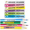 60x Namensaufkleber Wunschname personalisiert Stifte Sticker Bogen 29 Regenbogen