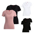 2er Pack HUGO Damen T-Shirts Shirts Kurzarmshirts Unterziehshirts Crew-Neck