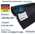 Gummimatte Diamant Tränenblech 3mm dick GERUCHSARM 110cm 120cm 130cm 140cm breit