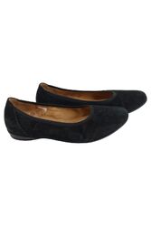 GABOR Damen Ballerinas Schwarz Leder Gr.38 Flach Elegant