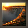 NIAGARA FALLS Leinwand Bild Deko Rot Orange Amerika Kanada Wasserfall Fluss XL