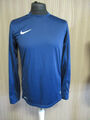 180 K789 Nike Herren Sport Shirt Dri-Fit Gr. M blau Langarm Netzeinsatz Logo