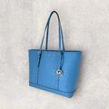 Michael Kors Tasche Shopper Jet Set Travel Large LG Hell Blau Hellblau Leder NEU