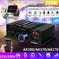 800W-bluetooth Mini Verstärker HiFi Power Audio Stereo Bass AMP USB MP3 FM Auto