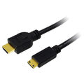 2m HighSpeed Mini HDMI auf HDMI Kabel mit Ethernet FullHD 4K2K Audio schwarz