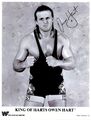 OWEN HART " KING OF HARTS "-Original handsigniertes Autogramm auf Foto (664)