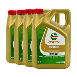 CASTROL Edge Fluid Titanium 0W-40 A3/B4 PKW-Motorenöl MB 229.5,RN0700, 4x4 Liter